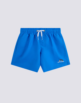 ICONIC TAFFETA ELASTICATED WAIST SHORT SWIMSHORTS WITH RAINBOW EMBROIDERY