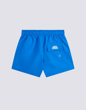 ICONIC TAFFETA ELASTICATED WAIST SHORT SWIMSHORTS WITH RAINBOW EMBROIDERY