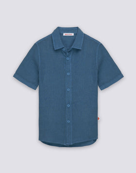 CAMICIA IN LINO DA BAMBINO A MANICA CORTA