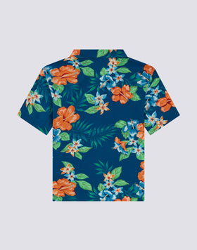 CHEMISE POUR ENFANT MODÈLE BOWLING AVEC IMPRIMÉ FLORAL