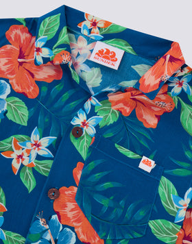 CHEMISE POUR ENFANT MODÈLE BOWLING AVEC IMPRIMÉ FLORAL