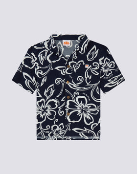 BOY'S BOWLING SHIRT WITH FLORAL PRINT