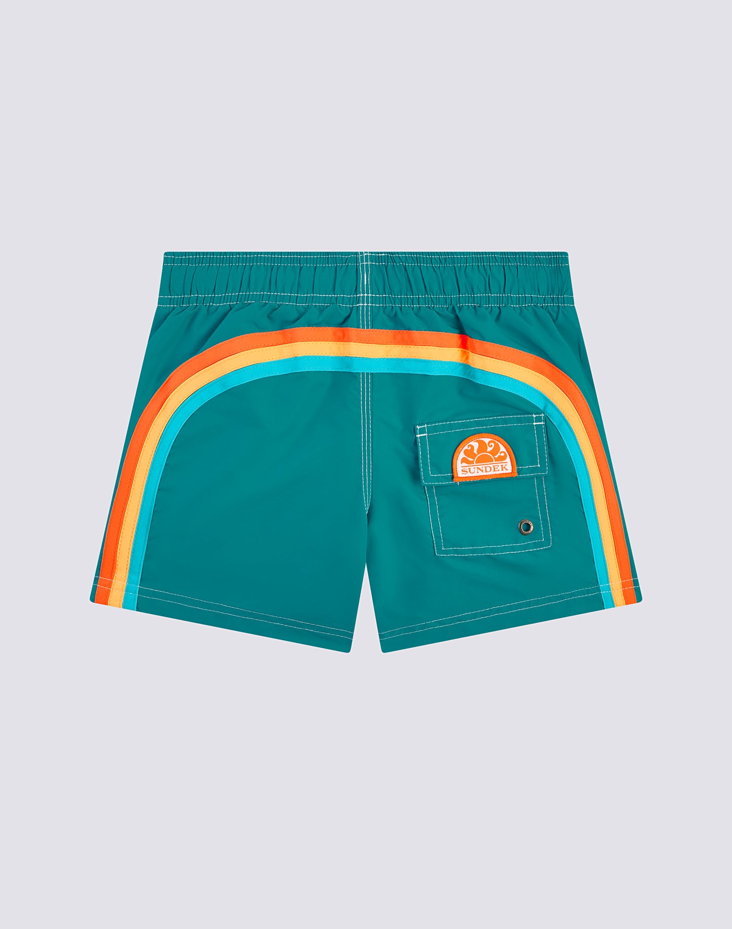 SHORT SWIM SHORTS WITH AN ELASTICATED WAISTBAND