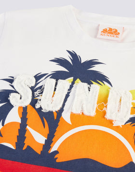 T-SHIRT MANICA CORTA STAMPA SUNDEK SUNSET
