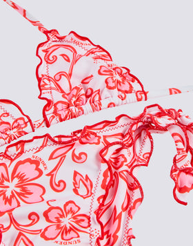 BIKINI POUR FILLE AVEC IMPRIMÉ HIBISCUS SK23