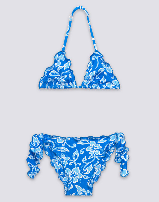 BIKINI BAMBINA CON STAMPA HIBISCUS SK23