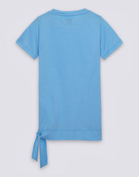 MINI-ROBE UNIE POUR FILLE AVEC NOEUD