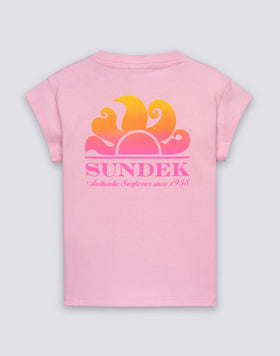 CAMISETA DE NIÑA CON LOGOTIPO DEGRADÉ