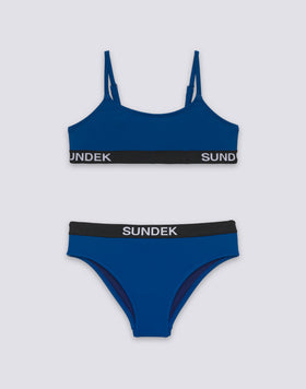 BIKINI POUR FILLE AVEC HAUT BANDEAU ET SLIP FIXE