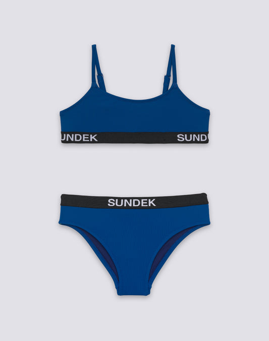 BIKINI DE NIÑA CON TOP DE TIRANTES Y BAÑADOR DE UNA PIEZA