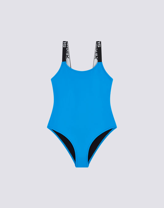 ONE-PIECE SWIMSUIT WITH LOGOED STRAPS