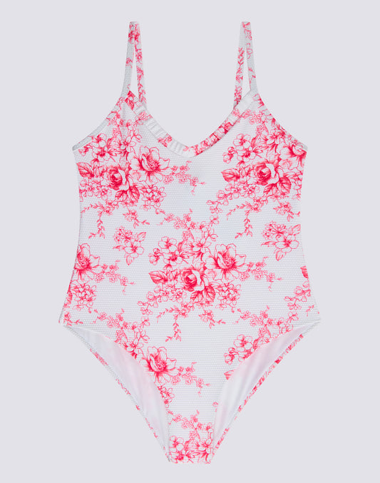 ROSE DE JOIE PRINT GIRLS' ONE-PIECE SWIMSUIT