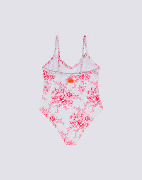 ROSE DE JOIE PRINT GIRLS' ONE-PIECE SWIMSUIT