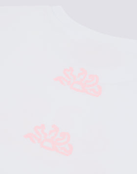 COMFORT GIRLS' T-SHIRT WITH MULTILOGO PRINT ON THE BACK