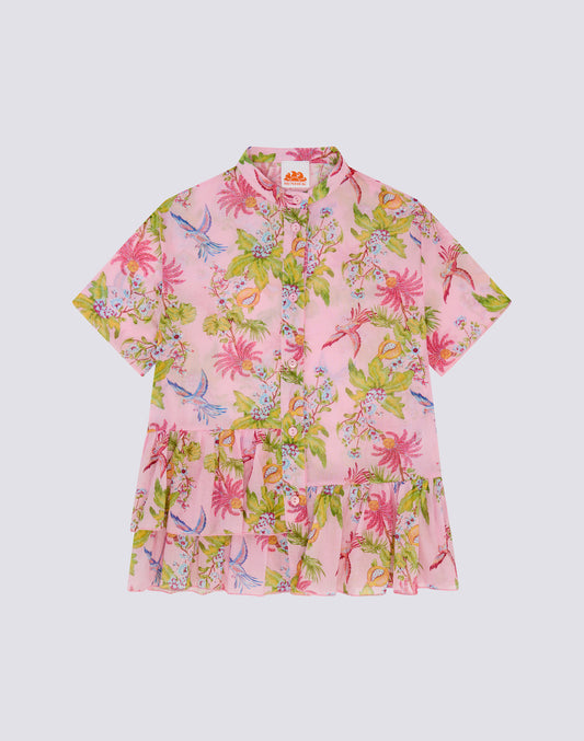 ROBE ASYMÉTRIQUE POUR FILLE IMPRIMÉ SWEET PARROT