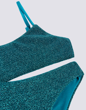 BIKINI WITH BANDEAU TOP AND FIXED BOTTOM