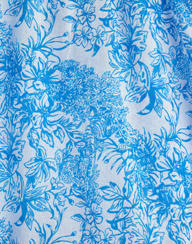 ABITO CORTO A MANICHE LUNGHE CON STAMPA FLEUR DE JOIE