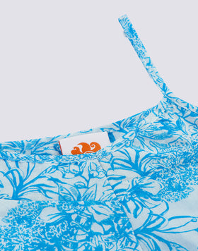 TOP A LACCINI CON STAMPA FLEUR DE JOIE
