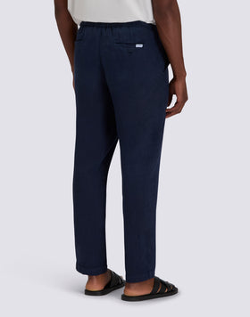 PANTALONS EN LIN À TAILLE ÉLASTIQUE POUR HOMMES