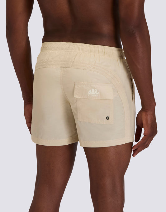 BAÑADOR CORTO PARA HOMBRE CON CINTURA ELÁSTICA GOLDENWAVE EN LINO RECICLADO