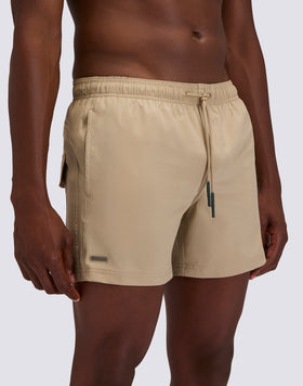 BAÑADOR CORTO CON CINTURA ELÁSTICA GOLDENWAVE TINTA UNITA 4WAY STRETCH