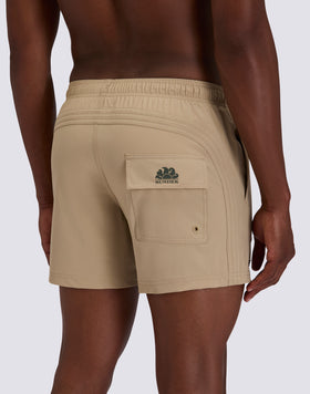 BAÑADOR CORTO CON CINTURA ELÁSTICA GOLDENWAVE TINTA UNITA 4WAY STRETCH