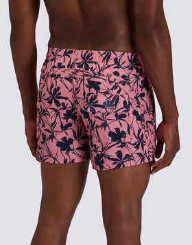 MEN'S SHORT SWIM TRUNKS GOLDENWAVE DARK ROSE PRINT