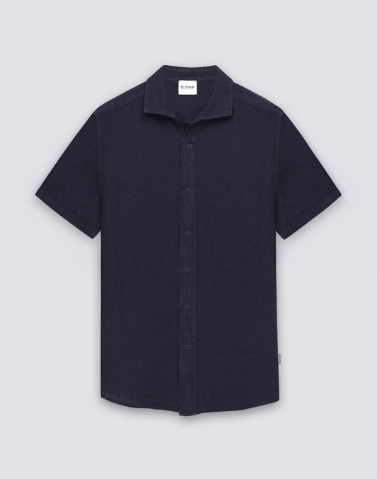 CHEMISE EN LIN À MANCHES COURTES POUR HOMME
