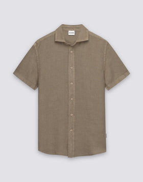 CHEMISE EN LIN À MANCHES COURTES POUR HOMME