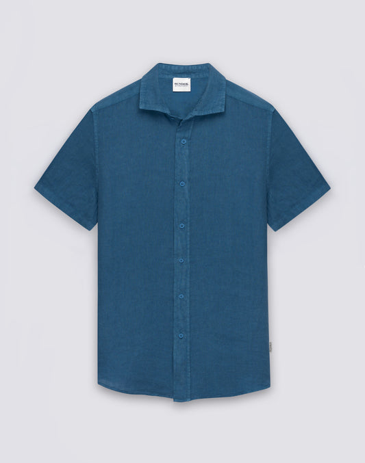 CHEMISE EN LIN À MANCHES COURTES POUR HOMME