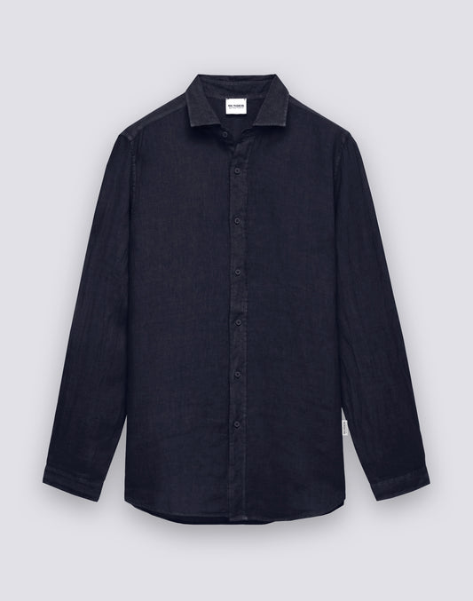 CHEMISE EN LIN TEINTE EN PIÈCE POUR HOMME