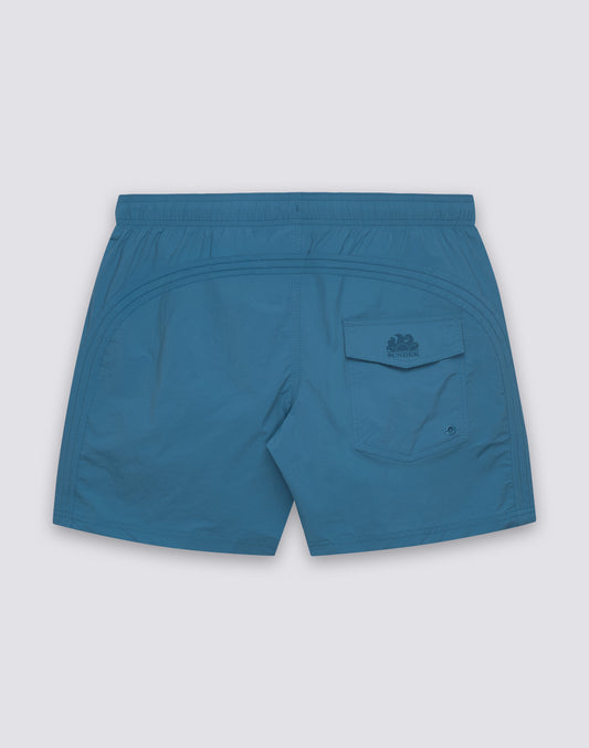 GOLDENWAVE MEN'S SHORT SWIMSUIT WITH ELASTIC WAIST, SOLID COLOR, NYLON TASLAN, COTTON TOUCH