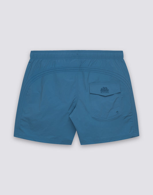 GOLDENWAVE MEN'S SHORT SWIMSUIT WITH ELASTIC WAIST, SOLID COLOR, NYLON TASLAN, COTTON TOUCH