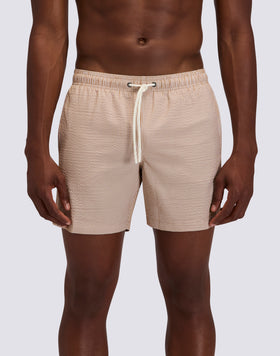 MAILLOT DE BAIN MILIEU À TAILLE ÉLASTIQUE POUR HOMME GOLDENWAVE, À RAYURES TEINTES EN FIL