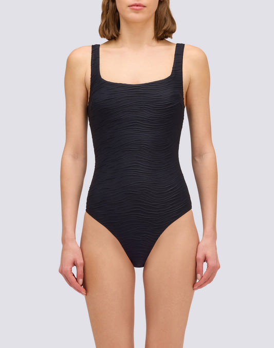 MILLER - JACQUARD ZEBRA PRINT ONE-PIECE SWIMSUIT