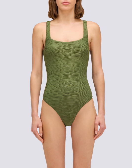MILLER - JACQUARD ZEBRA PRINT ONE-PIECE SWIMSUIT