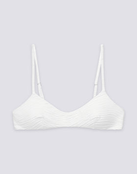 ELODIE - HAUT DE BIKINI BRALETTE EN JACQUARD EFFET VAGUES