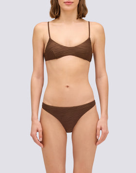 ELODIE - HAUT DE BIKINI BRALETTE EN JACQUARD EFFET VAGUES