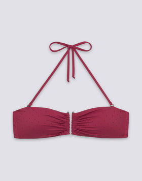 HAUT DE BIKINI BANDEAU AVEC STRASS