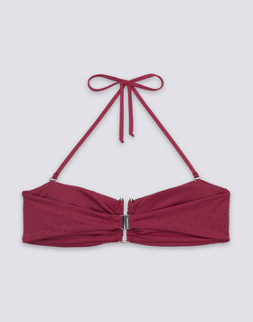 HAUT DE BIKINI BANDEAU AVEC STRASS