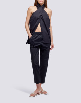 SOLID COLOR POPLIN TOP
