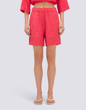 SHORTS IN LINO A VITA ELASTICATA