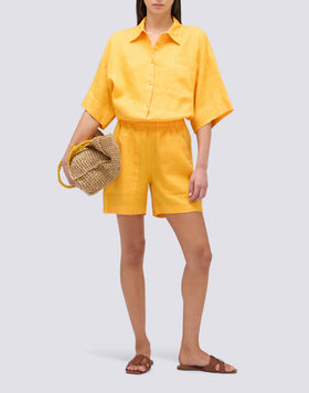 SHORTS IN LINO A VITA ELASTICATA
