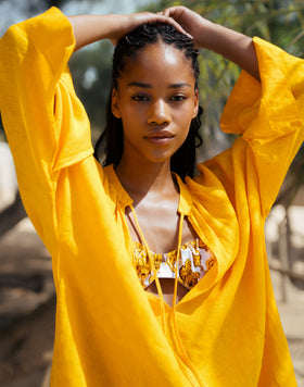 ROBE COURTE EN LIN