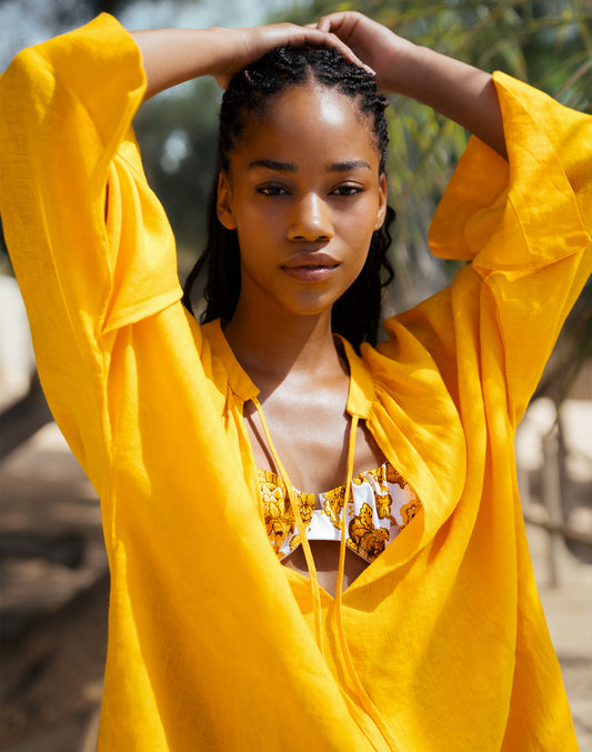ROBE COURTE EN LIN
