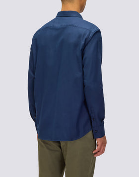 CAMISA DE HOMBRE DE MANGA LARGA DE ALGODÓN GABARDINA