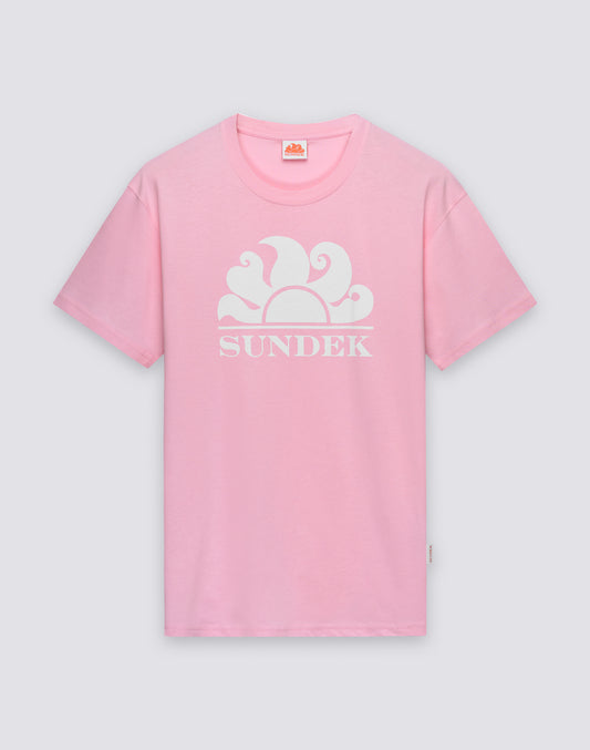 T-SHIRT À COL ROND AVEC IMPRIMÉ LOGO