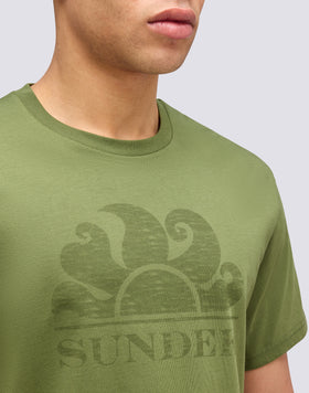 T-SHIRT MANICHE CORTE CON LOGO