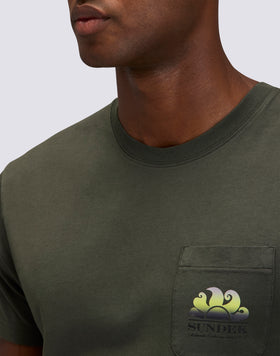 T-SHIRT UOMO NEW HERBERT A GIROCOLLO CON MAXI-LOGO