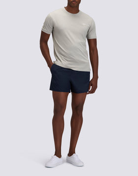 NEW DEY CREW NECK GARMENT-DYED T-SHIRT WITH LOGO